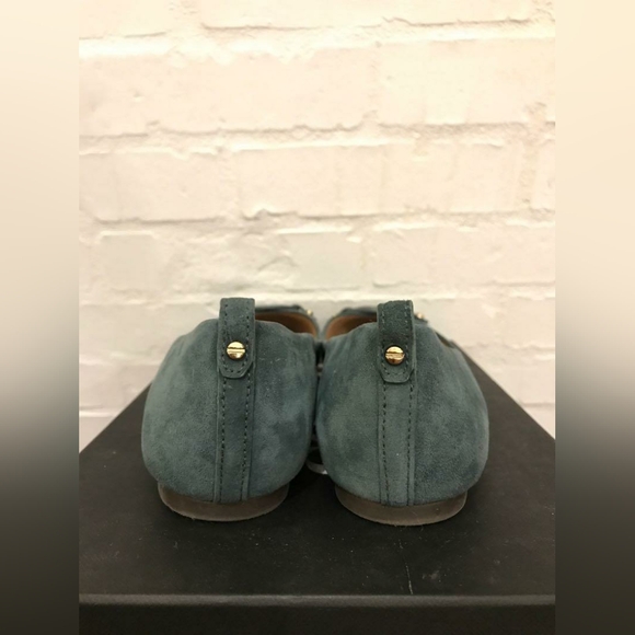 Tory Burch Designer Suede Olive Green Gabriel Ballet Flats Sz 7 - Picture 3 of 8